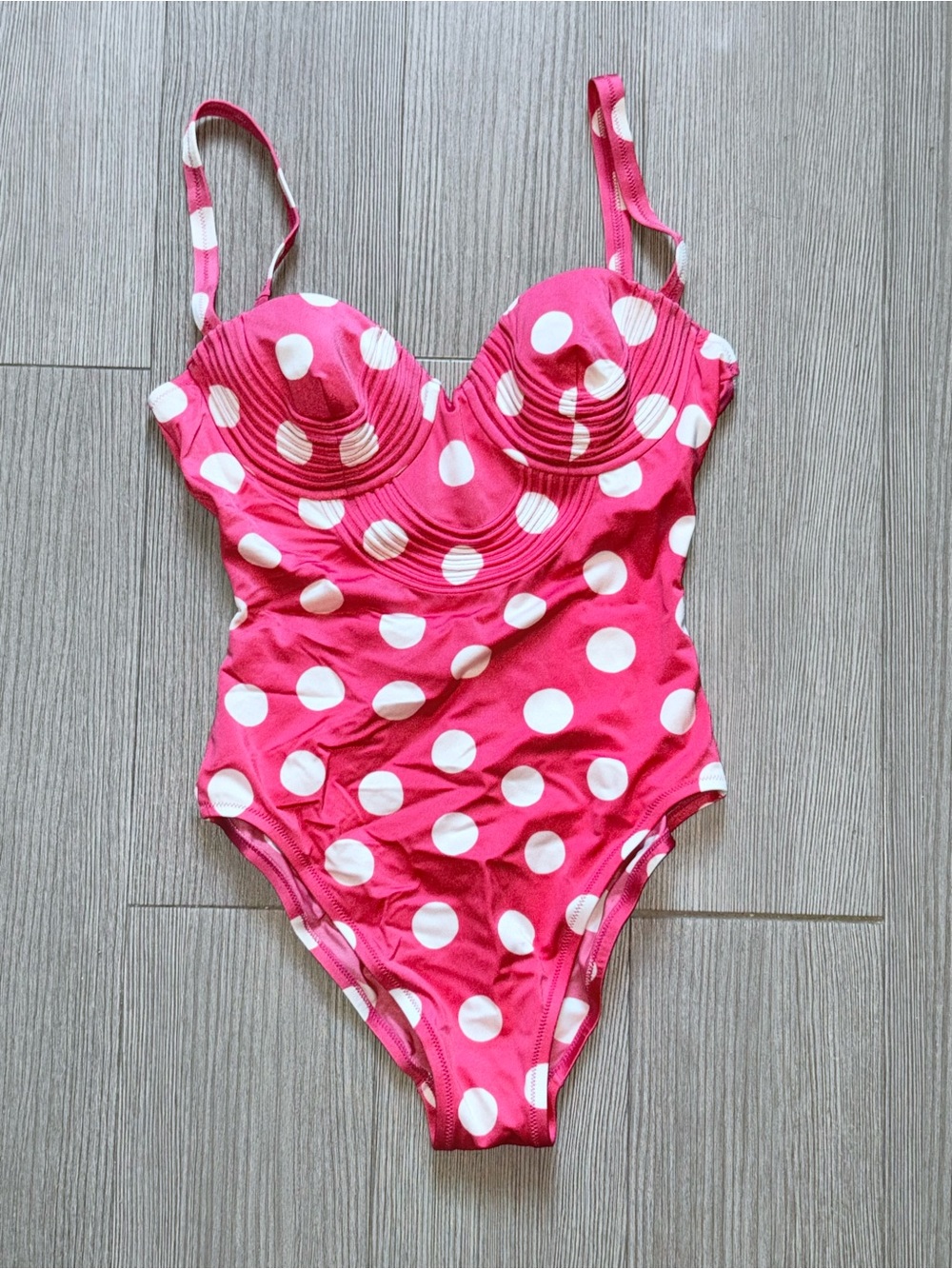 Domani vintage 90’s Pink Polka Dot Swimsuit NWT